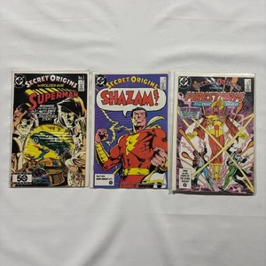 Lot of 3 Secret Origins DC Comics 1985-1986 Superman Shazam! Firestorm - Picture 1 of 4