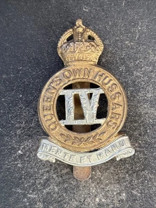 4th Queens Own Hussars, Original British Army Cap Badge. - Picture 1 of 4