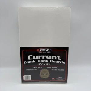 BCW Current Comic Book Backing Backer Boards 100 Pack 6-3/4" x 10 1/2" Säurefrei - Bild 1 von 7