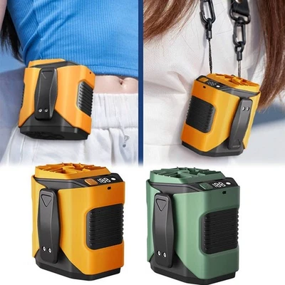 Clip Ventilator mit 100 Geschwindigkeiten und Taschenlampe 3600mAh für Outdoor- - Bild 1 von 4