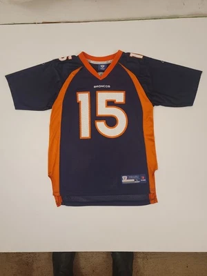 Camiseta de fútbol americano vintage Reebok Denver Broncos Tim Tebow talla YOUTH L azul marino NFL Foto 1 de 4