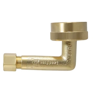 100 Pieces XFITTING 1/4" OD Compression x 3/4" GHT Dishwasher Elbow, Lead Free - Picture 1 of 4