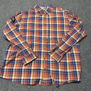 Duluth Trading DuluthFlex Beergarden Button Down Shirt Men’s 2XL Tall Orange - Picture 1 of 16