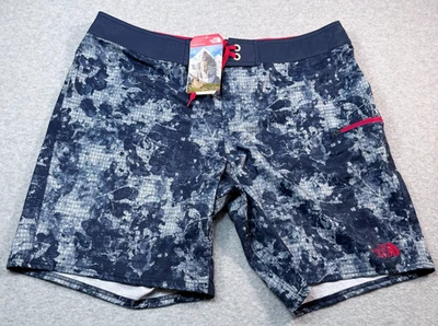 Shorts masculino The North Face CMB9 Olas azul grafite 36 padrão híbrido novo com etiquetas - Imagem 1 de 4