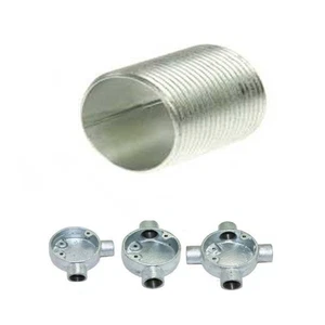 20mm Galvanised Screwed Nipples Couplers, Electrical Conduit Cable Wire Fittings - Picture 1 of 2