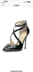 Jessica Simpson Womens Woprale Patent Leather Strappy Pumps 8.5 - Picture 1 of 10