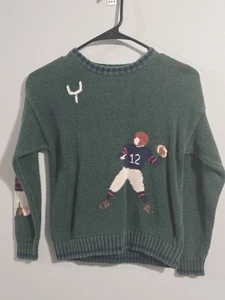 Vintage 1990s Boy's Knit Football Soccer Rugby Sweater Kitestrings Youth 8/10 - Picture 1 of 9