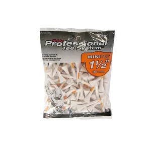 Pride Professional Mini Tee (1 1/2", White 90pk) Solid Hardwood NEW - Picture 1 of 1