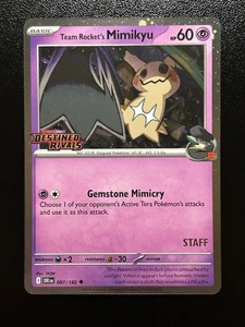 TEAM ROCKET'S MIMIKYU Destined Rivals Prerelease Staff Promo 087/182 HOLO NM (A) - Bild 1 von 4