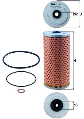 OX 92D MAHLE Oil Filter for ISDERA,MERCEDES-BENZ - Image 1 of 3
