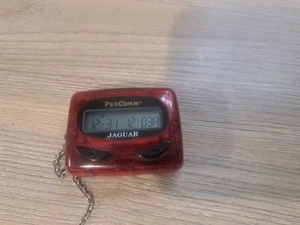 Pager Piepser Oldtimer durchsichtig rot Percomm Jaguar Modell funktioniert - Bild 1 von 14
