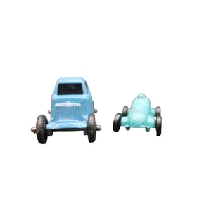 Tootsie Toy Cars set of 2 TootsieToys Mini Vintage Roadster Hot Rod 1950s - Picture 1 of 12