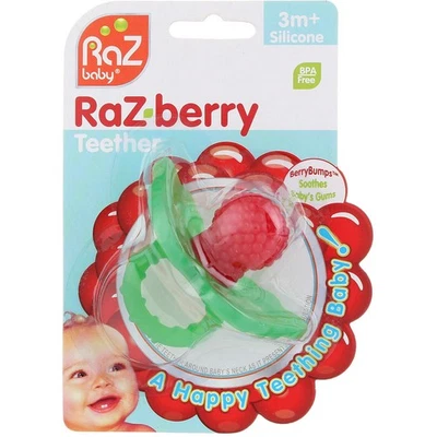 RaZ Baby RaZ-Berry Pacifier Silicone Teether, 3m+, Red - Image 1 of 2