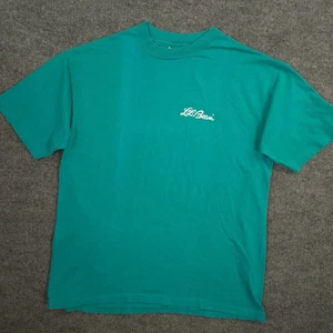 Vintage LL Bean T Shirt Herren XL Blau Schriftzug Logo Einzelnaht Made In USA 90s - Bild 1 von 10