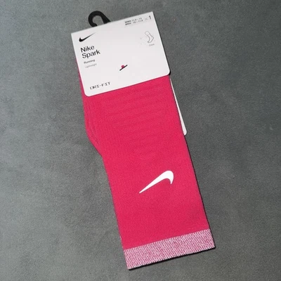 Nike Spark Calcetines para Correr para Hombres 10-11.5 Rosa Dri-FIT Crew Ligeros NUEVO Crew Foto 1 de 4