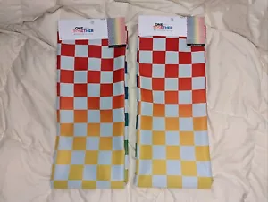 Lot Of 2New One Together Checkered Rainbow Pride Flag LGBTQIA Love Equal 60”x36” - Picture 1 of 4