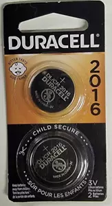 Paquete de 2 baterías Duracell CR2016 3 voltios ECR2016 CR 2016 DL2016 CADUCIDAD 2030 vendedor de EE. UU. - Imagen 1 de 1