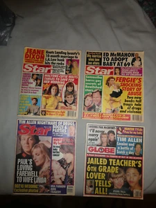vintage TABLOIDS Magazine APRIL 1992 1998 Star & 1 GLOBE Magazine LOT OF 4 - Picture 1 of 2