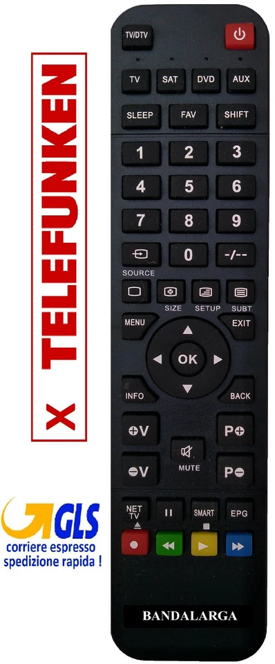 Telecomando per TELEFUNKEN serie TE selezionare il modello arriva già pronto - Immagine 1 di 1