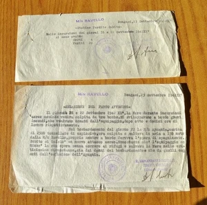 II Guerra Batalla Statino Fugas Subite Barco M/N Ravello Benghazi 1942 - Bild 1 von 1