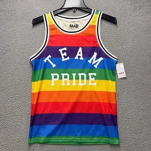 Mad Engine Team Pride Tank Top Shirt Mens XS Colorful Sleeveless Yani Summer - Picture 1 of 10