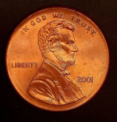 2001-P LM Cent, Centered Broad Strike BU - Image 1 of 2