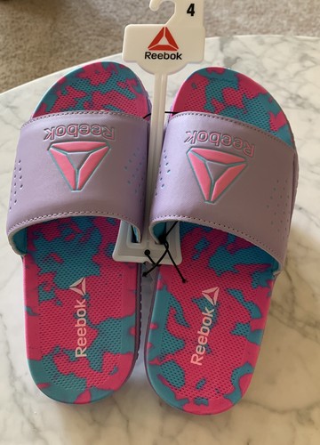 Reebok Sandalo da Ragazza Taglia 4 Pervade Doppia Densità Comfort Slide Nuovo (S236)