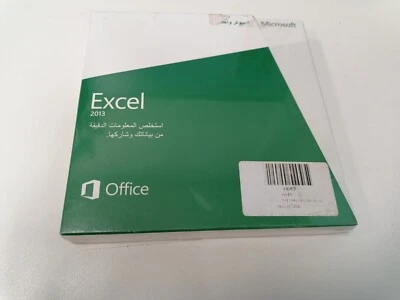Microsoft Excel 2013 Retail DVD Install PC Windows 1 PC ARABIC DVD NUOVO SIGI... - Immagine 1 di 3