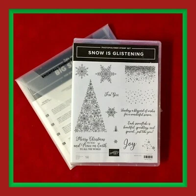 Stampin' Up! SNOW IS GLISTENING Stamp Set & SNOWFALL Dies  ***NEW*** #280 - Image 1 of 4