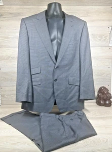 VERSACE COLLECTION Excellent Condition Gray Houndstooth Suit EU54R/US44R ITALY - Picture 1 of 15