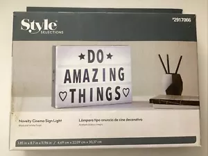 Style Selections Novelty Cinema Sign Light 1.85 in x 8.7 in x 11.96 in #2917066 - Picture 1 of 3