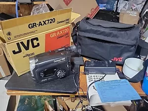 JVC Compact VHS C GR-AX720 Video Camcorder 18X Hyper Zoom Tested W Box Wow - Picture 1 of 7