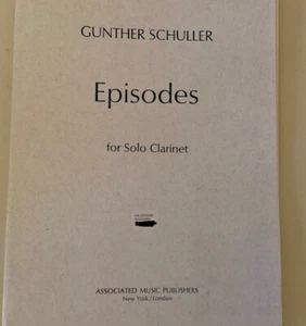Episodes for Solo Clarinet by Gunther Schuller - Picture 1 of 1