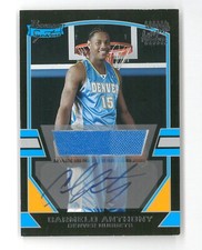 2003-04 Bowman Signatures CARMELO ANTHONY #77 ~ Rookie Patch Auto 0002/1170