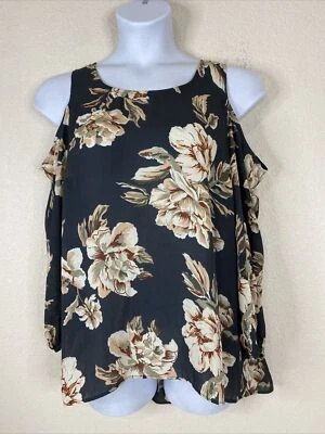 Signature Studio Mujer Talla XL Gris Floral Hombro Frío Semi Transparente Foto 1 de 4