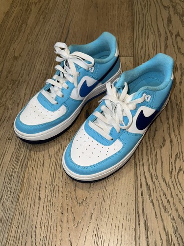 Nike Air Force 1 Low LV8 2 Light Photo Blue Deep Royal (GS) giovani ragazze ragazzi 5 5