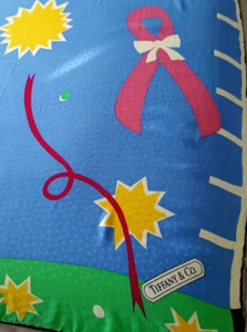 TIFFANY & CO Silk Scarf 90s PINK BOW Limited Edition Dedicated to Cancer Victims - Picture 1 of 12