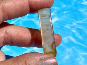 Montana Agate Freeform 40x10.5x5 mm Cabochon Gemstone for Jewelry - Picture 1 of 8