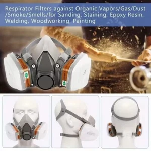 Maschera antigas per respiratore a spruzzo per pittura a mezza faccia - Mascher - Foto 1 di 11