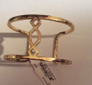 58 $ Ivanka Trump breites geometrisches goldfarbenes Armband.  IT-37 - Bild 1 von 5