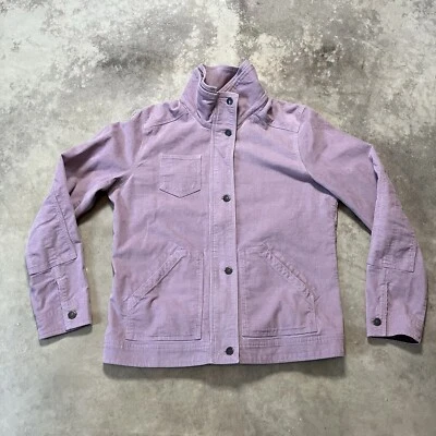 Chaqueta Eddie Bauer Mujer Talla Grande Camionero Lavanda Pana Cuello Alto Bolsillos Foto 1 de 4