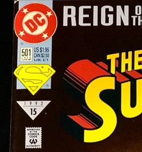 DC COMICS REIGN OF THE SUPERMEN The Adventures Of Superman  #15 with poster 1993 - Picture 1 of 16