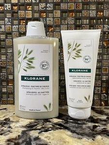 Bundle Set KLORANE SHAMPOO & CONDITIONER w/Oat Milk 13.5 oz + 6.7oz Ultra Gentle - Picture 1 of 7