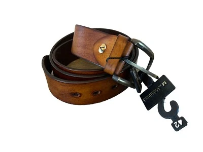 Marco Valentino Men's Size 42 Brown Leather Belt NWT - Image 1 of 4
