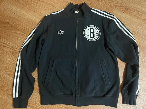 Brooklyn Nets Adidas Zip Up Jacket Large Cover
