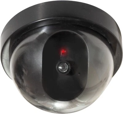 2 X Dummy CCTV Dome Camera Red LED Light Car, Home, Caravan Security Theft Alarm