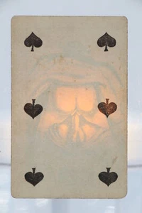 ANONYME Carte à jouer érotique à secret - Six de pique EDITION ORIGINALE 1860 - Picture 1 of 1
