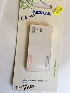 Nokia C6-01 Screen Guard Protectors in Clear Twin Pack CP-5002 Genuine Brand New - Picture 1 of 6