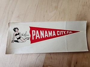 Vintage Panama City, Fla Beach/ Pin Up Girl DECAL 1940-50's Original - Picture 1 of 11