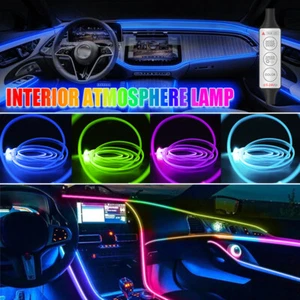 5m Wireless RGB LED Car Interior Ambient Light Remote Control Atmosphere Lamp . - Picture 1 of 11